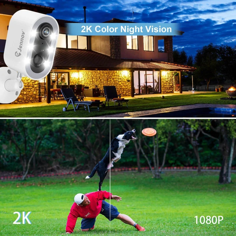 Jennov A32 2K Outdoor Security WiFi Battery Solar Powered Camera
