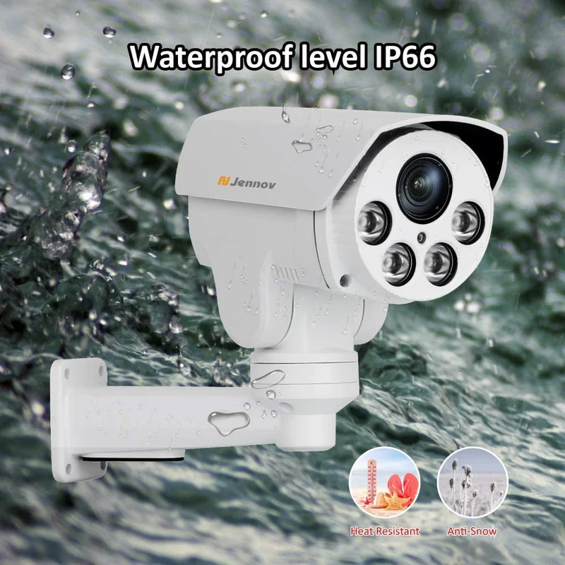 JENNOV A76 POE Security Camera 5MP IP PTZ Security Camera CCTV Home Video & Audio Surveillance