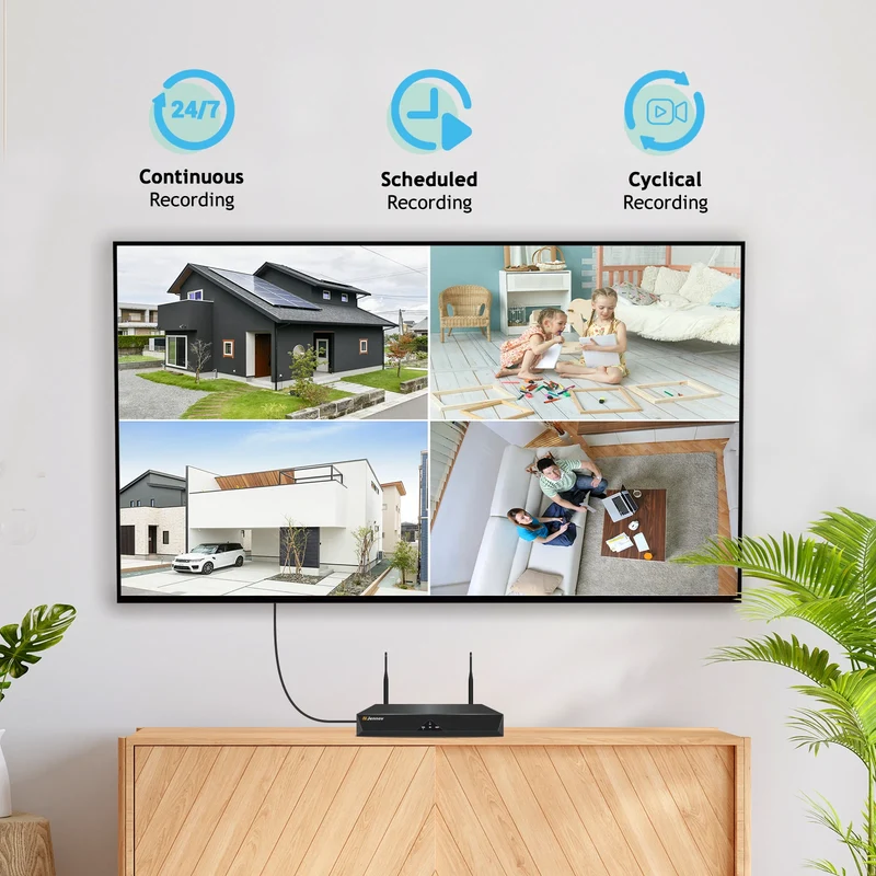 5MP Wireless J-series V80 NVR for Home Security System (No POE)
