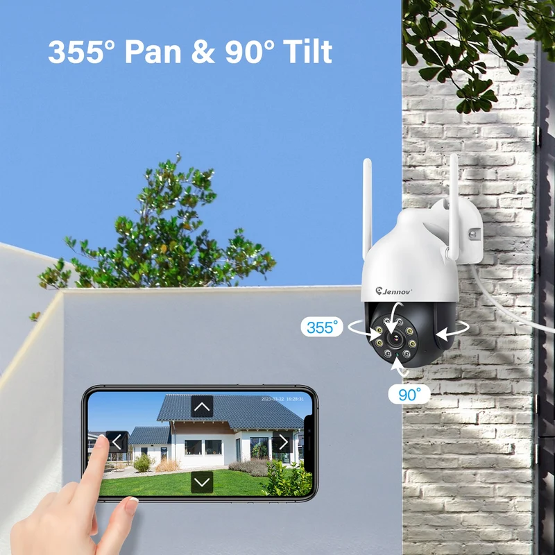 Outdoor WiFi Security Cameras System,AI Human Detected Camera, Surveillance NVR Kits