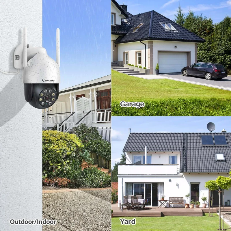Outdoor WiFi Security Cameras System,AI Human Detected Camera, Surveillance NVR Kits