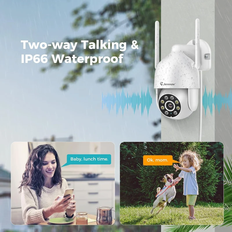 Jennov P31 2K Wireless Security Camera, Outdoor, J Series Add-on camera, Weatherproof & Reliable