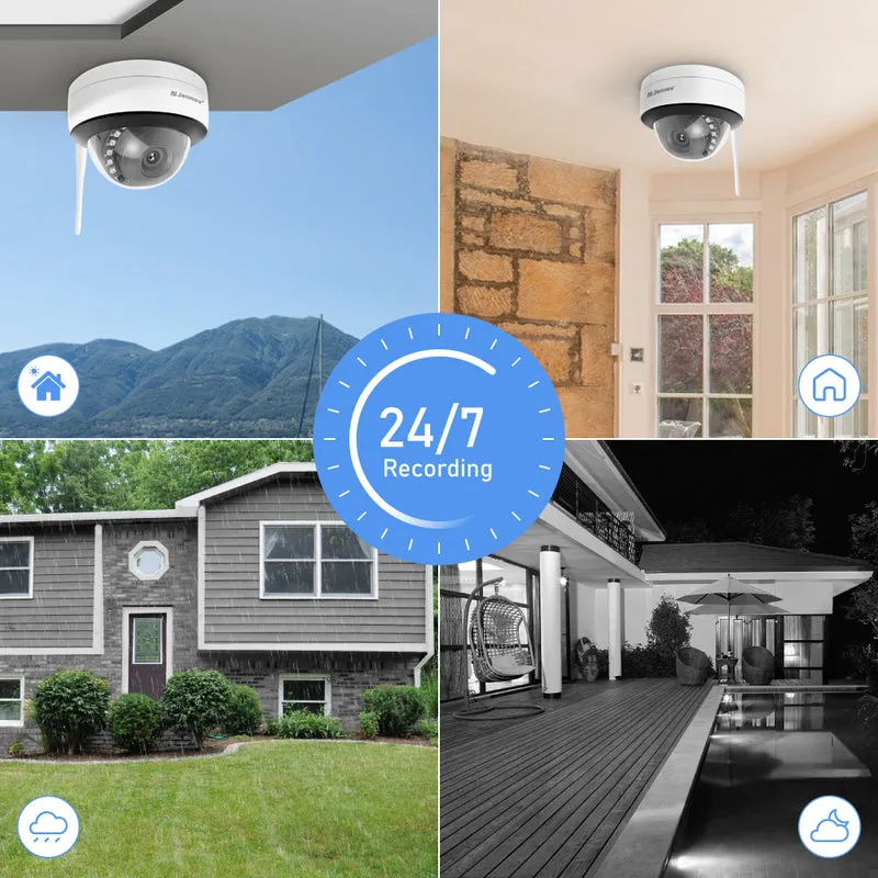Jennov S18 Add-On WiFi Dome IP Security Camera, No PTZ, Motion Detection
