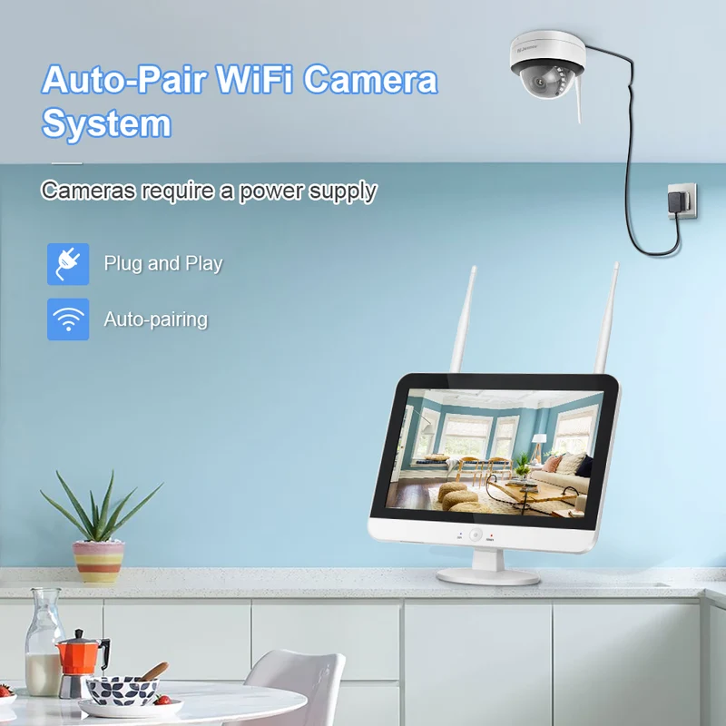 Jennov S18 Add-On WiFi Dome IP Security Camera, No PTZ, Motion Detection