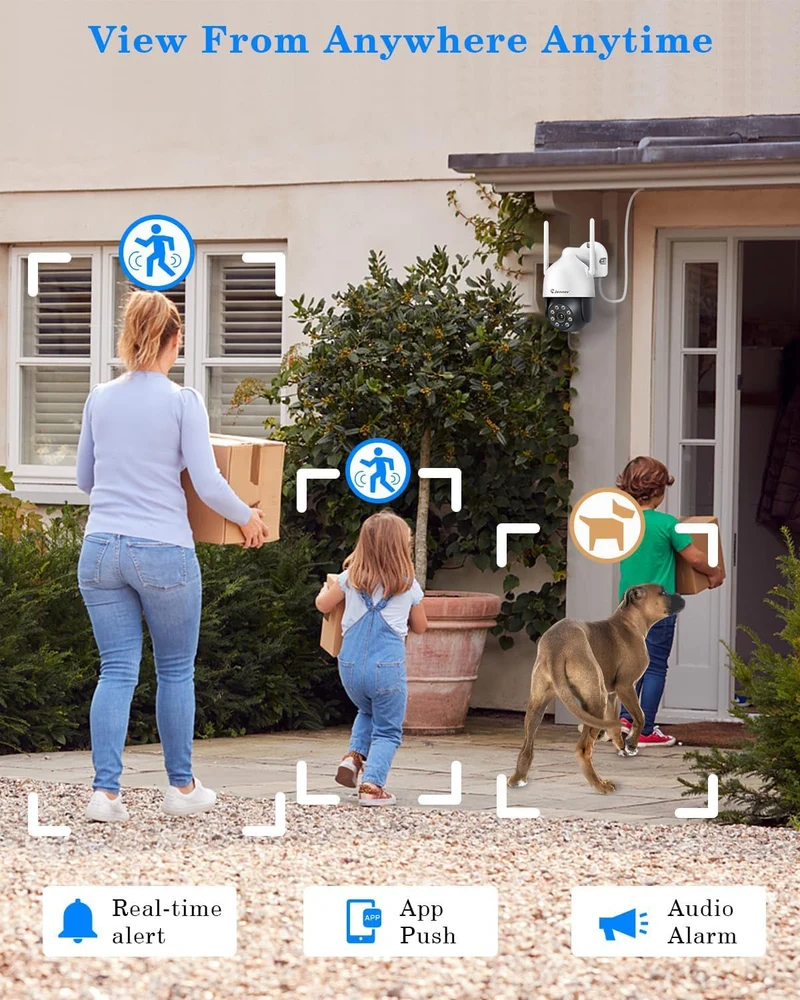 Jennov P31 Wireless Security Camera System with V16 12-Inch Video Recorder