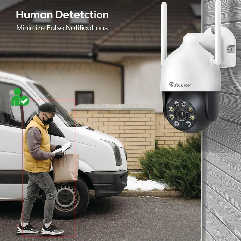 Jennov Wireless Outdoor PTZ Security Camera System Auto Tracking with 1TB HDD, 10 Channel