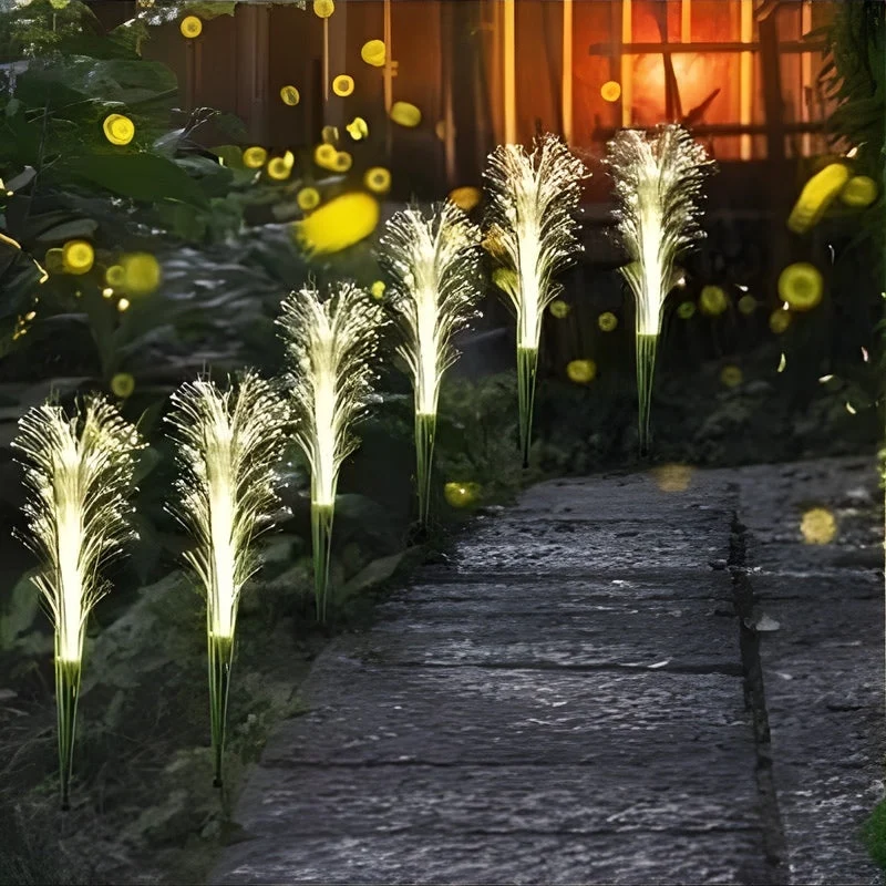 Solarbetriebene Gartenleuchte mit blumenförmigem Design für den Außenbereich