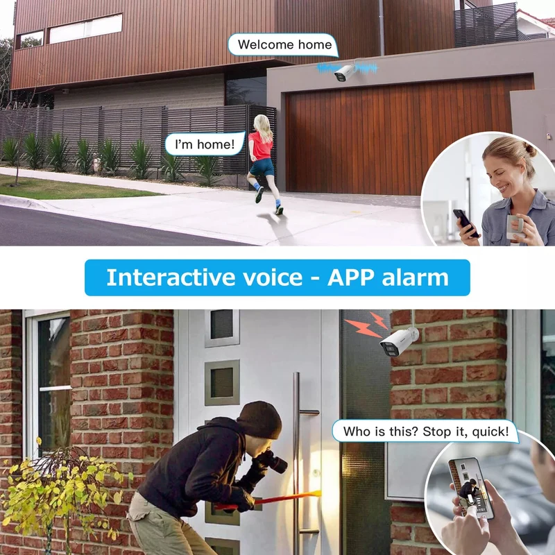 Jennov A95 4K Security Camera 8MP PoE Outdoor Camera with Night Vision