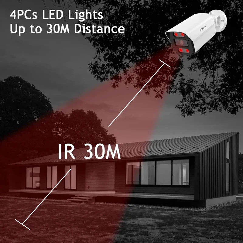 Jennov A95 4K Security Camera 8MP PoE Outdoor Camera with Night Vision