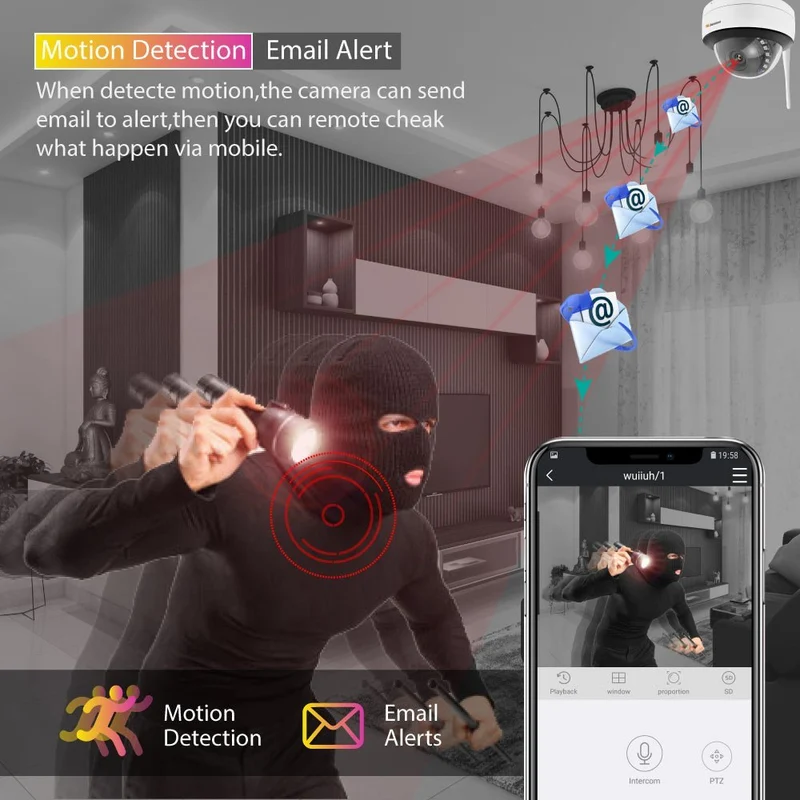 Wireless Security Camera System with Human Detection, Night Vision & NVR Kits, NO PTZ