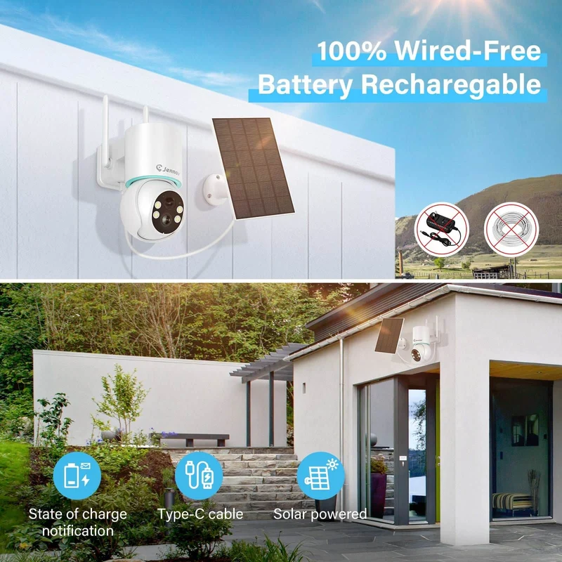 Jennov P42 2K Solar Security Camera for Reliable Monitoring
