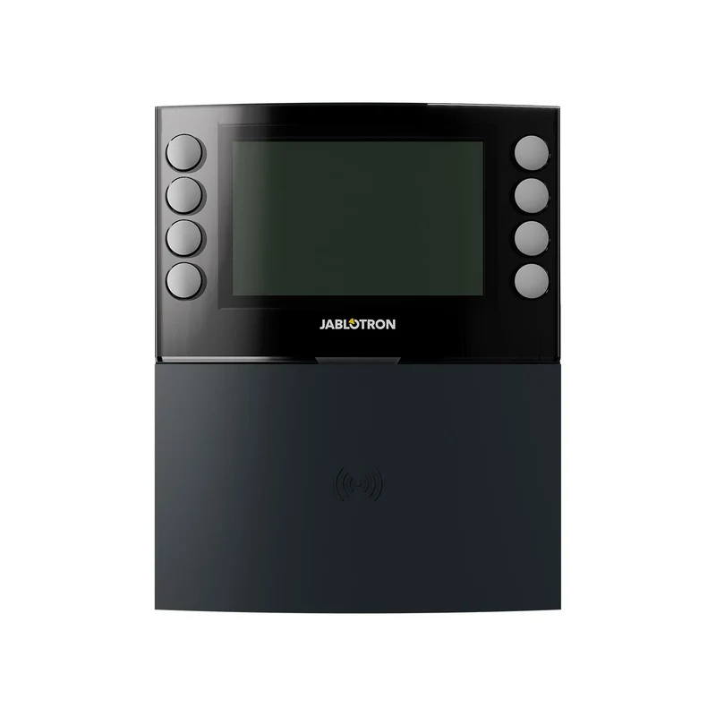 Jablotron Funk-Vier-Segment-Bedienteil JA-155E-NFC-AN mit LCD-Display + NFC-Lesegerät, anthrazit