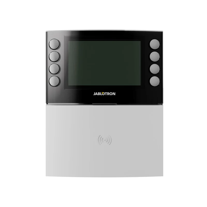 Jablotron Funk-Vier-Segment-Bedienteil JA-155E-NFC mit LCD-Display + NFC-Lesegerät, weiß