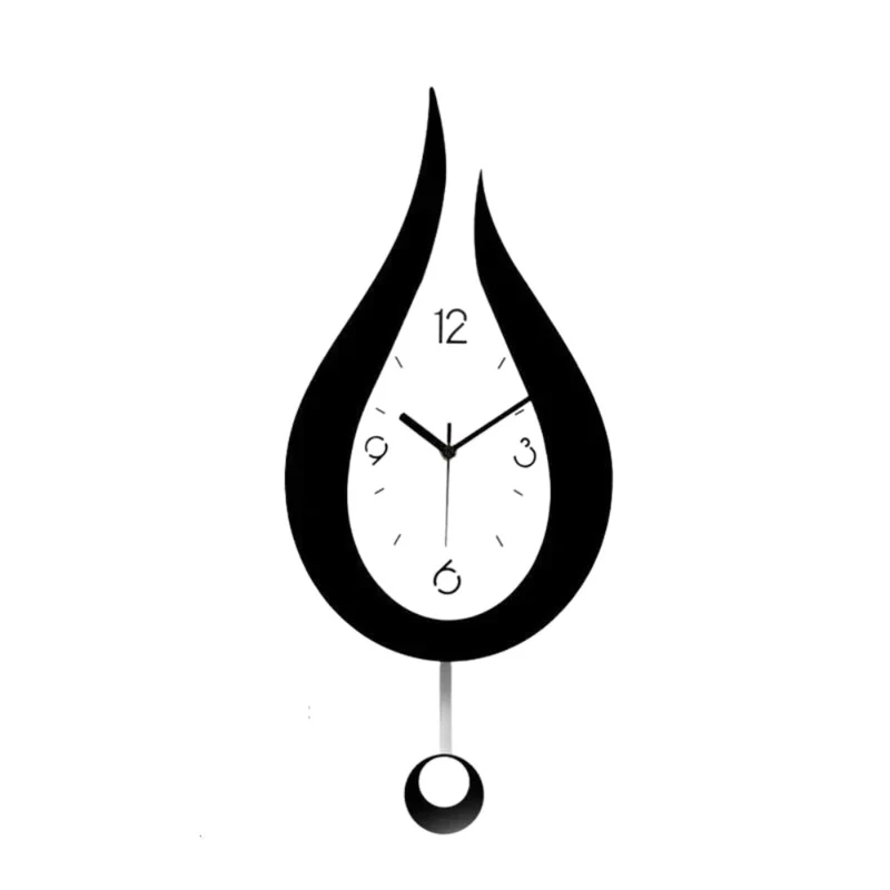 Dravion Wanduhr in Tropfenform mit Quarzwerk – dekorative Innenuhr