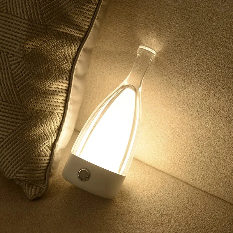 Borelia Tischleuchte in Flaschenform mit dimmbarer LED-Beleuchtung – kabellose Leuchte