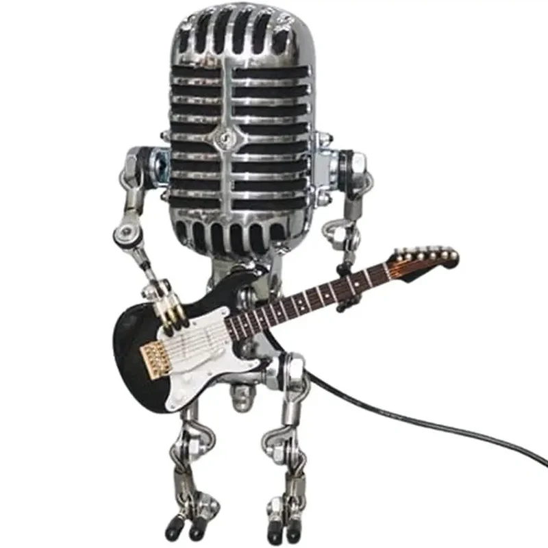 Rovitar Tischleuchte in Gitarrenform mit dimmbarer LED-Beleuchtung