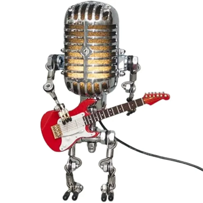 Rovitar Tischleuchte in Gitarrenform mit dimmbarer LED-Beleuchtung