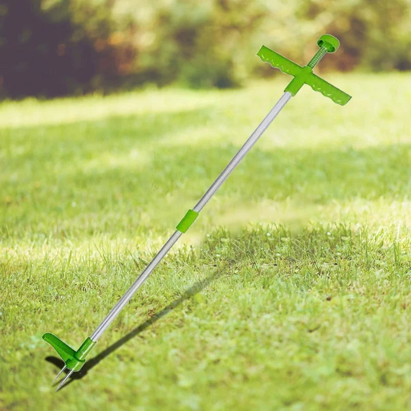 Unkrautentferner mit langem Griff für rückenschonende Gartenarbeit