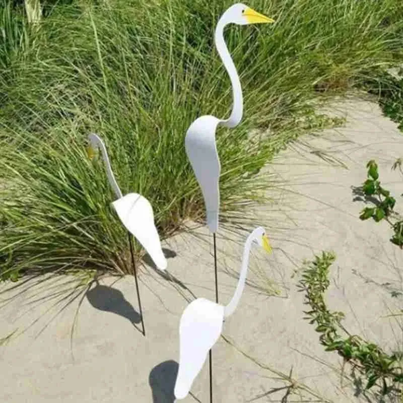 Kinetische Vogelskulptur aus Metall für Garten und Außenbereiche