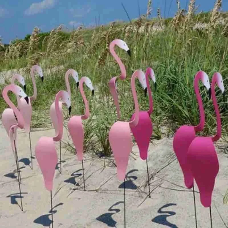 Kinetische Vogelskulptur aus Metall für Garten und Außenbereiche