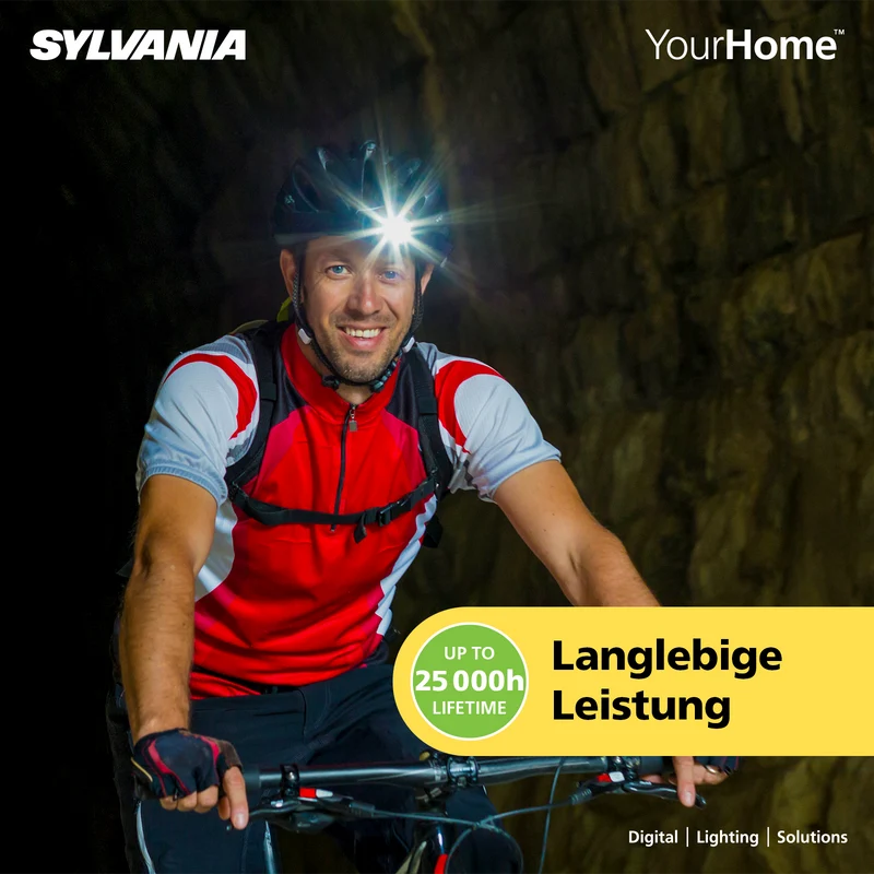 SYLVANIA Stirnlampe LED mit Akku Wiederaufladbar | 6 Lichtmodi inkl. Notfall Blitzlicht | Wassergeschützt IP54, Kopflampe für Joggen,Wandern, Angeln, Campen, 2 Stück