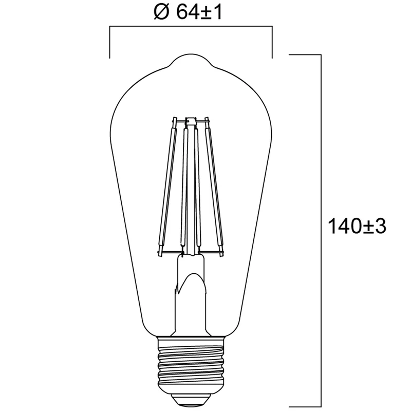 LED Lampe E27 | Vintage Design | Warmweiß 2500K