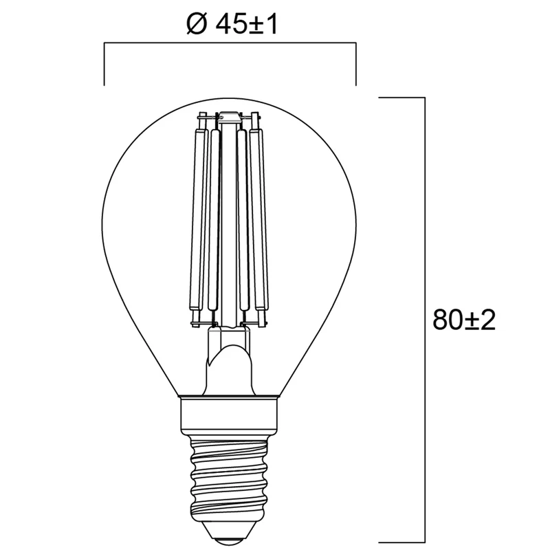 LED Lampe Kugel | E14 & E27 | Warmweiß | 40W Ersatz