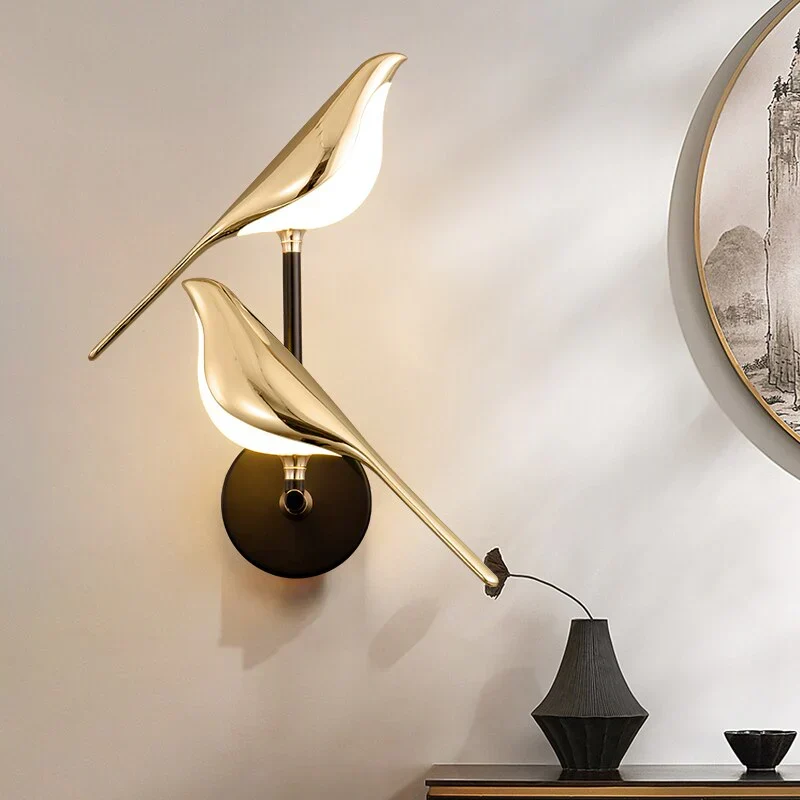 Aviora Wandlampe in Vogelform – LED Wandleuchte mit verstellbarer Lichtausrichtung