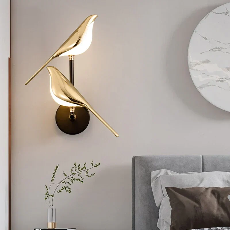 Aviora Wandlampe in Vogelform – LED Wandleuchte mit verstellbarer Lichtausrichtung