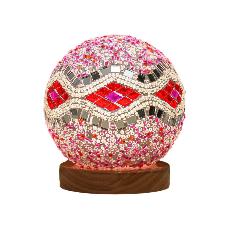 Mireva Tischleuchte mit Mosaikdesign – LED Lampe mit dimmbarer Funktion