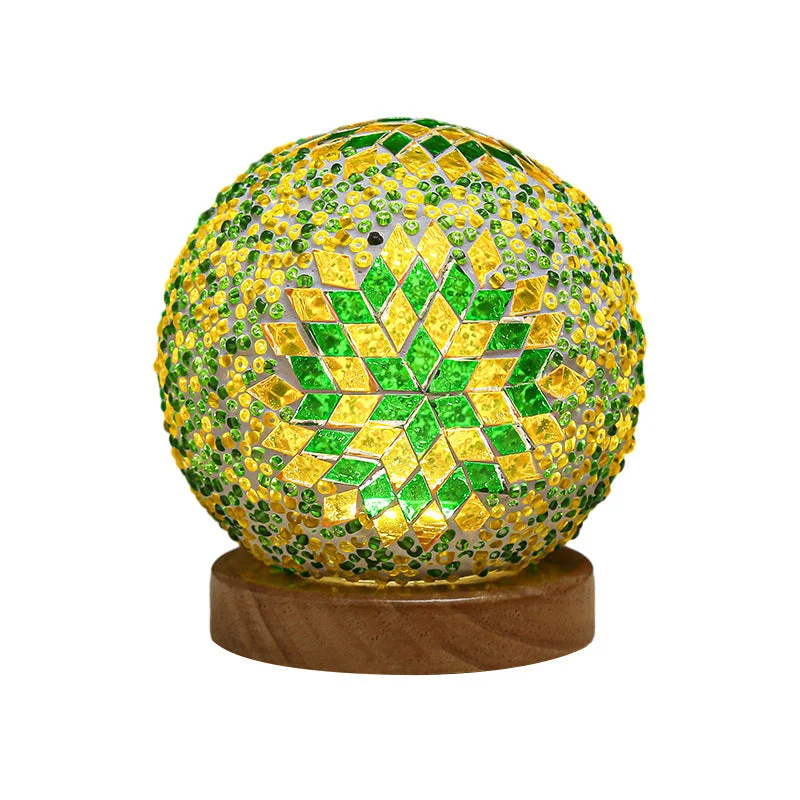 Mireva Tischleuchte mit Mosaikdesign – LED Lampe mit dimmbarer Funktion