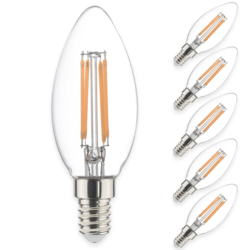 LED Kerze E14 | Warmweiß | Filament Design | 25-40W Ersatz