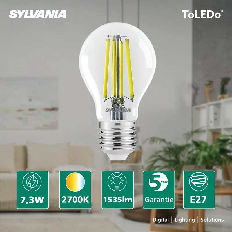 LED Lampe | Effizienzklasse A | E27 | Warmweiß | 100W Ersatz