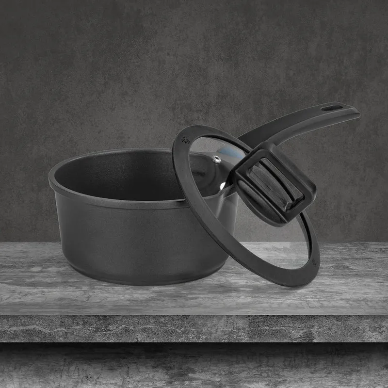 Aluguss-Stielkasserolle 18 cm - Midnight Edition