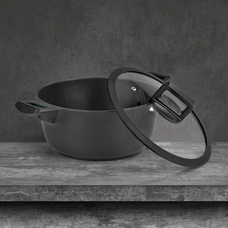 Aluguss-Kochtopf 24 cm - N8WERK Heat Indicator - Midnight Edition