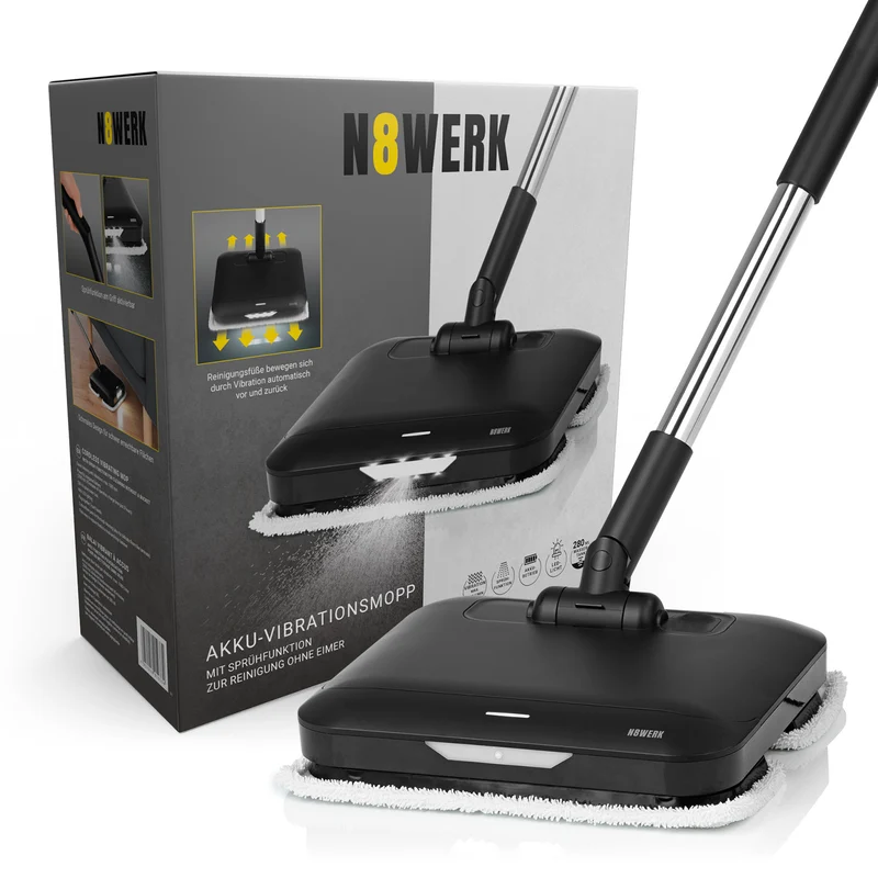 Akku-Vibrationsmopp Midnight Black Edition