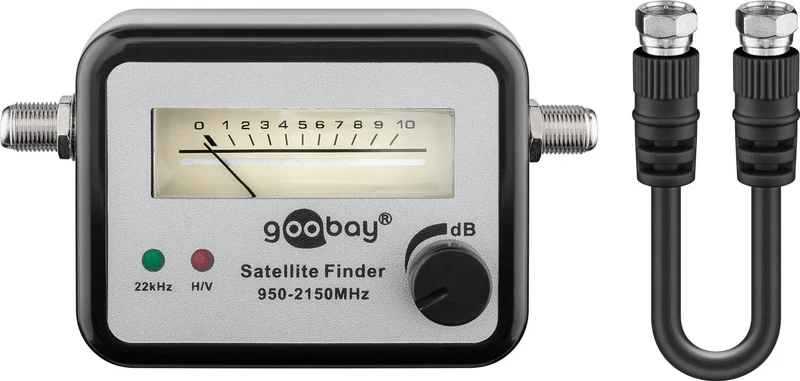 Satelliten-Finder mit mechanischer Pegelanzeige + akustischem Signalton