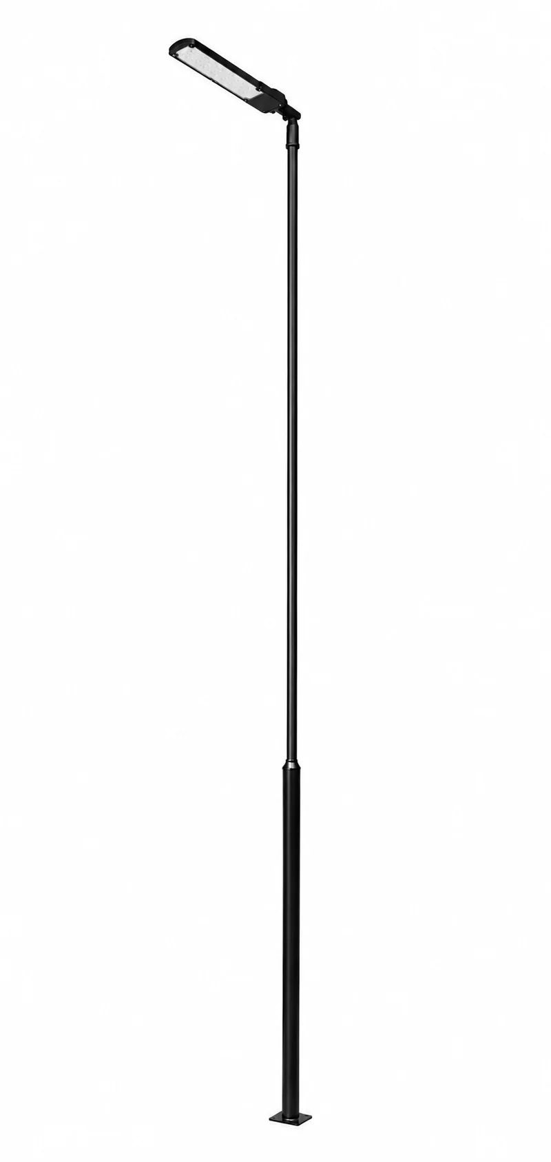 Lichtmast inkl. Straßenlampe | 600 cm | 100 Watt | 5000 K | Schwarz