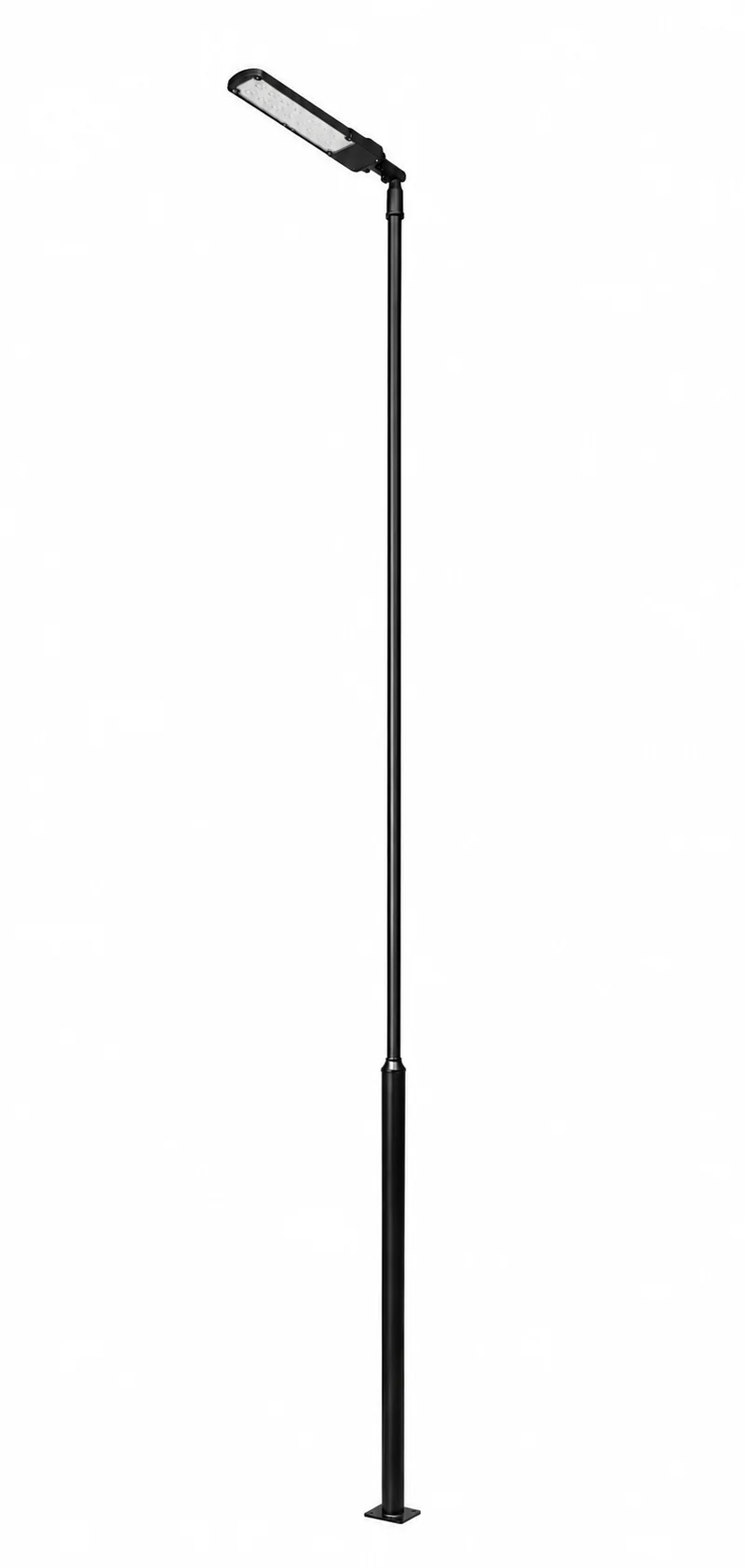 Lichtmast inkl. Straßenlaterne | 500 cm | 100 Watt | 5000 K | Schwarz