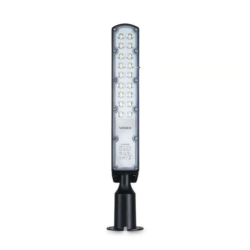 Lichtmast inkl. Straßenlaterne | 400 cm | 50 Watt | 5000 K | Schwarz