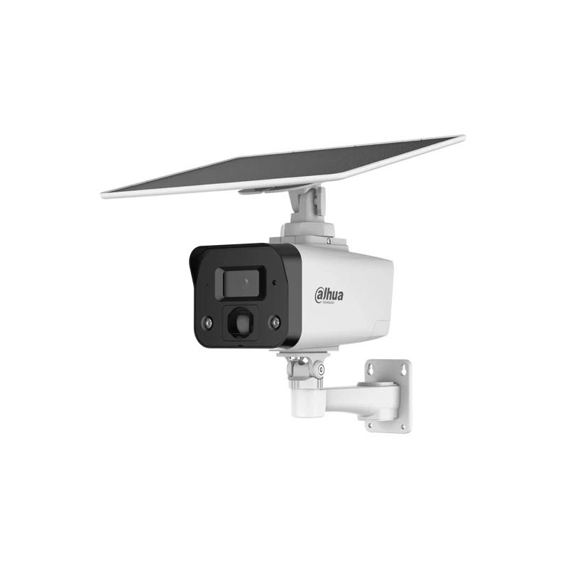 Dahua 4G IP-Bullet-Kamera, 4 MP (3.6 mm, IR 30 m) mit Solarpanel | DH-IPC-HFW2441DG-4G-SP-B-MAX