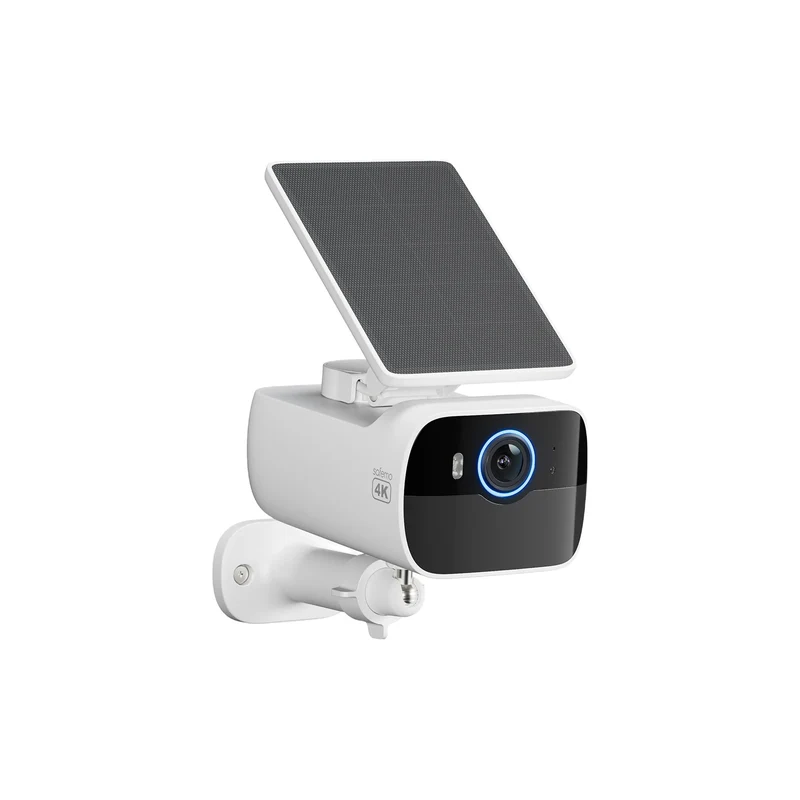 Safemo WLAN-Bullet-Kamera (4K, IR) mit Solarpanel weiß