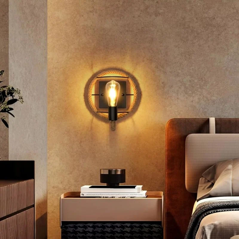 Cordara LED Wandleuchte mit Seildesign aus Metall