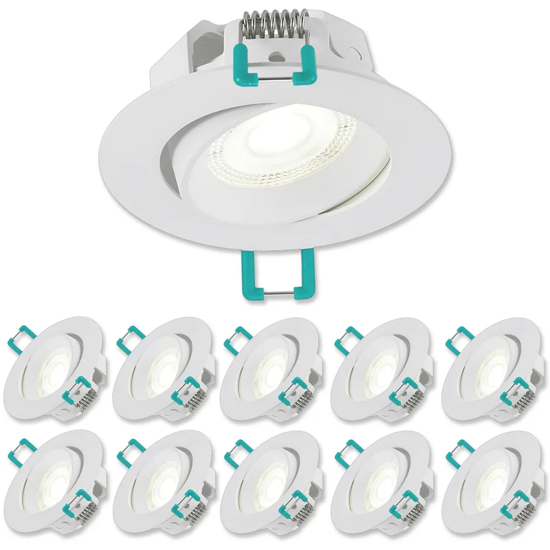 LED Einbaustrahler 230V | 10er Pack | Neutralweiß | Ø 68 mm | Schwenkbar