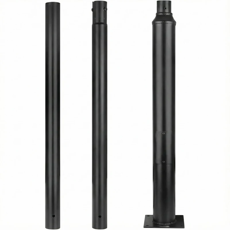 Lichtmast inkl. Straßenlaterne | 300 cm | 50 Watt | 5000 K | Schwarz