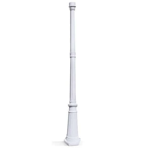 White 68" Solar Lamp Post Pole