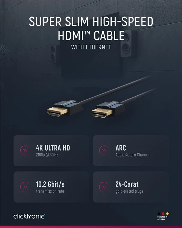 Ultra-Slim High-Speed-HDMI™-Kabel mit Ethernet