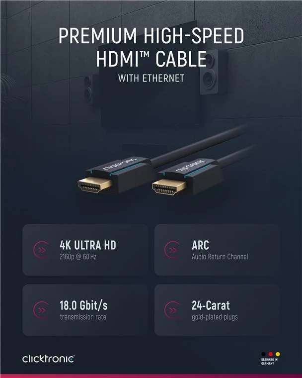 Premium-High-Speed-HDMI™-Kabel mit Ethernet