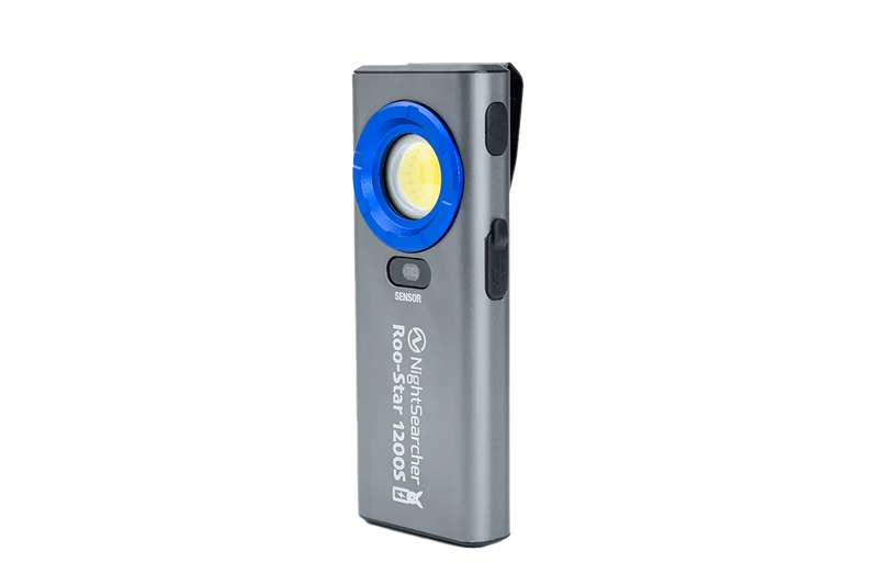 RooStar 1200S | 1200 Lumen | Wiederaufladbare, schlanke Arbeitsleuchte mit Sensor