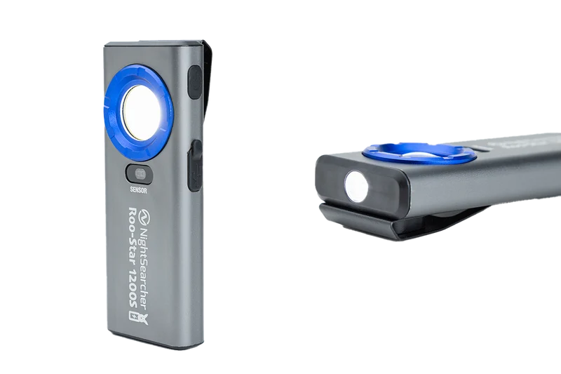 RooStar 1200S | 1200 Lumen | Wiederaufladbare, schlanke Arbeitsleuchte mit Sensor
